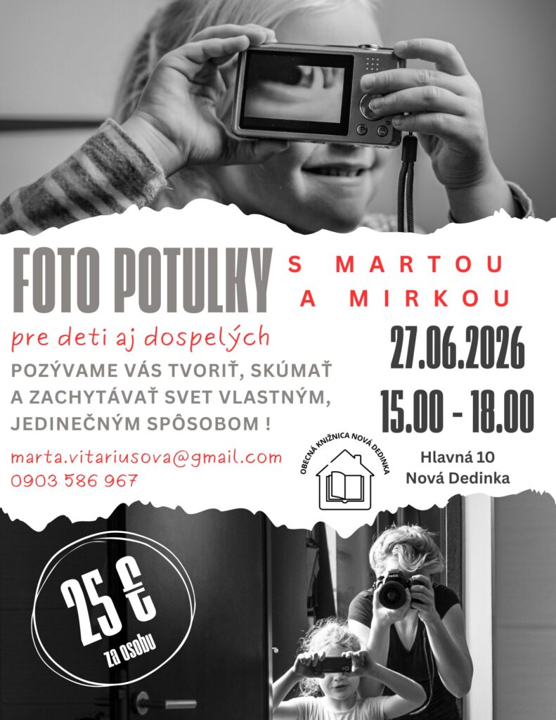 Fotopotulky s Martou a Mirkou pre deti a dospelých